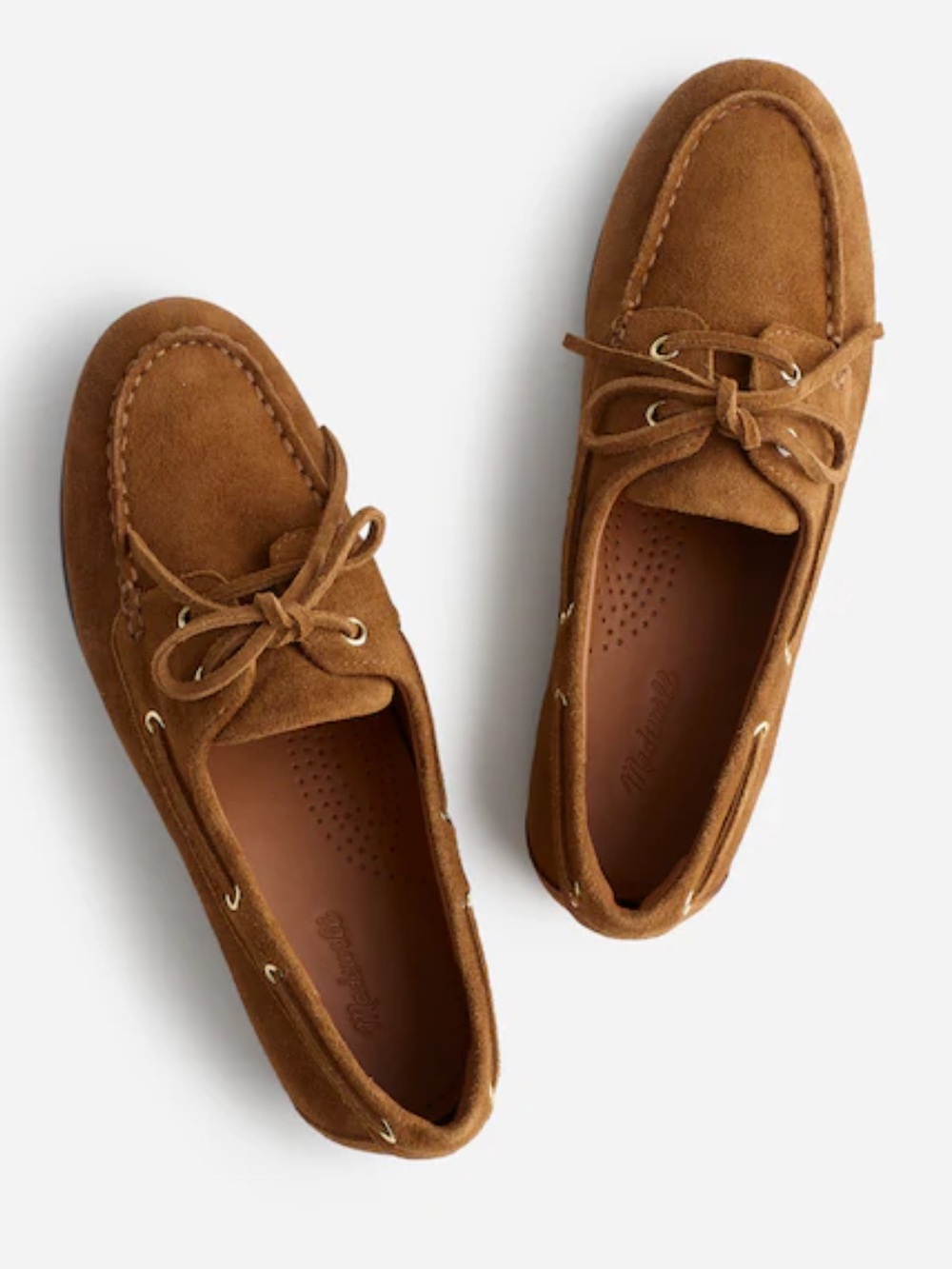 Madewell The Jamie Boat Shoe Suede Moc Toe Boat Shoes — Brown NWT 11
